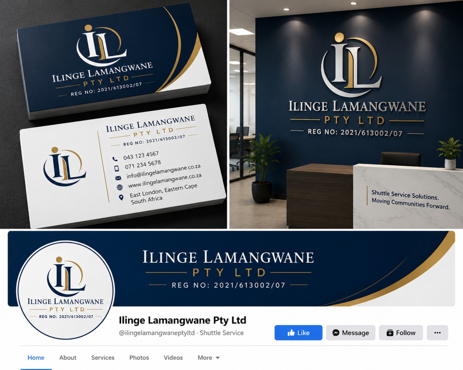 Ilinge Lamangwane brand identity and business materials